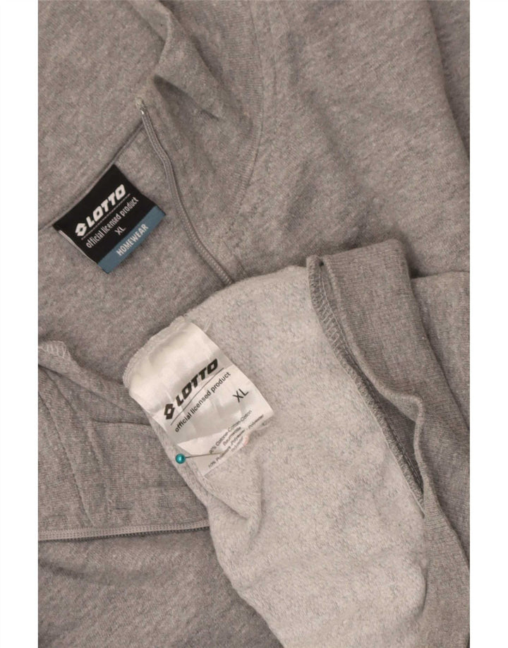 Lotto Damen-Trainingsanzug, Top-Jacke, UK 18, XL, graue Baumwolle
