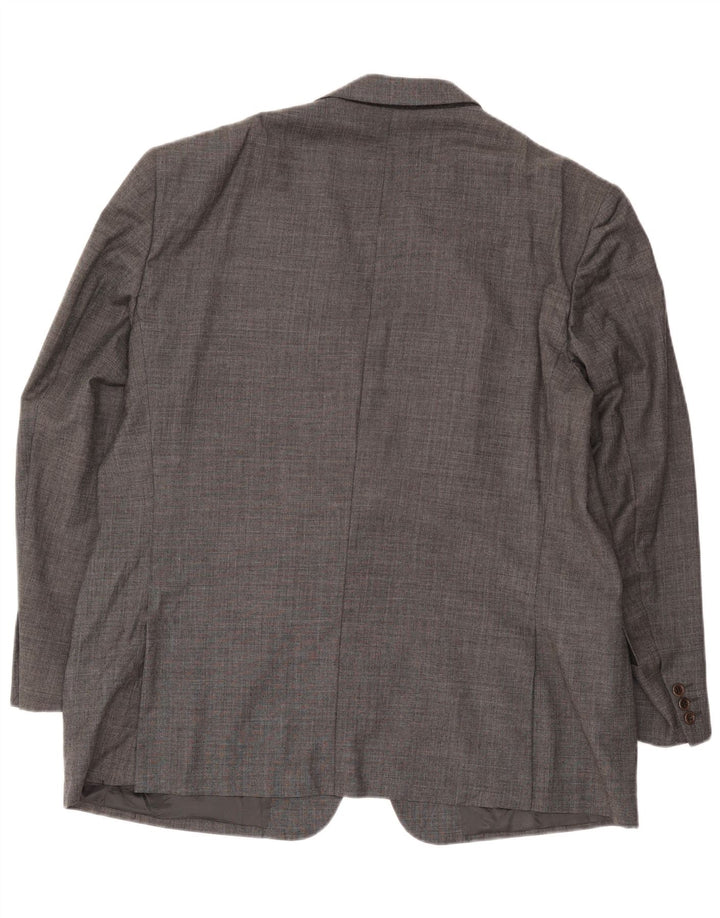 Valentino Herren-Blazer mit 2 Knöpfen, UK 42, XL, graue Schurwolle