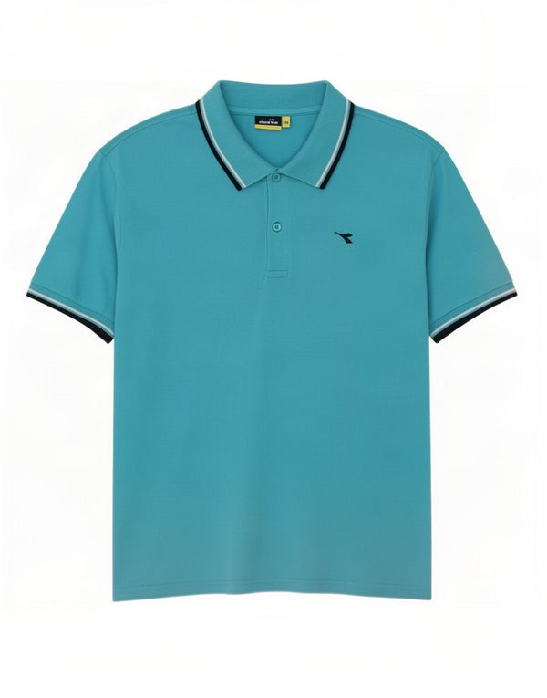 Diadora Herren Poloshirt 2XL Blau Baumwolle