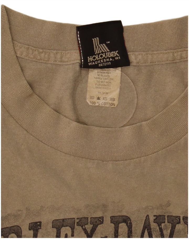 Harley Davidson Herren-T-Shirt mit Grafik, mittelbeige Baumwolle