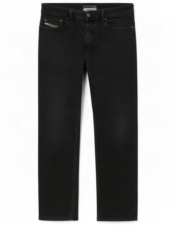 Diesel Herren Safado Straight Jeans W31 L32 Schwarze Baumwolle
