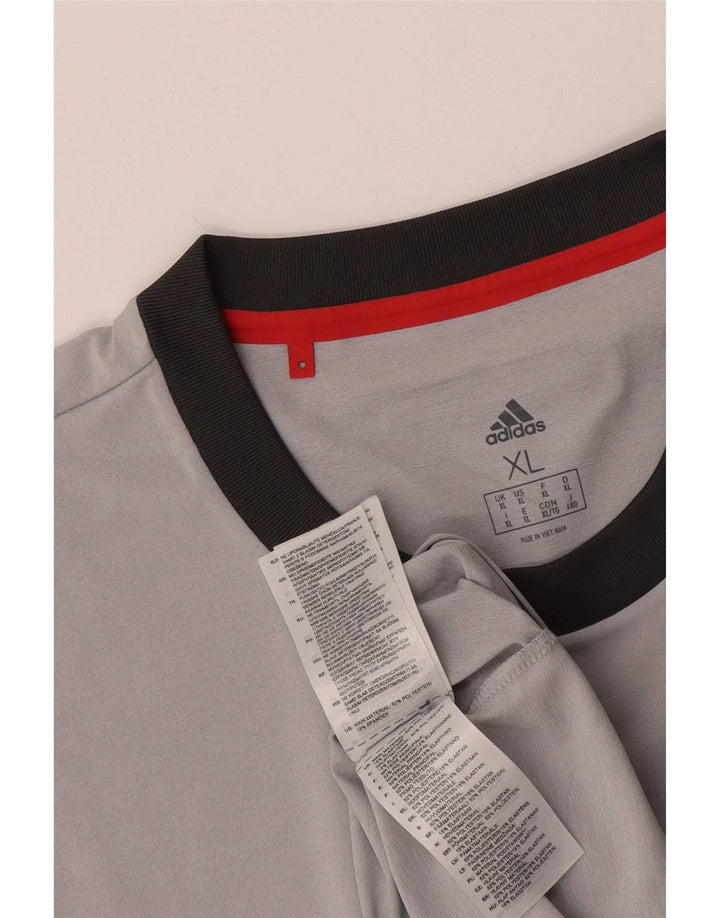 Adidas Herren Grafik T-Shirt Top XL Grau Polyester