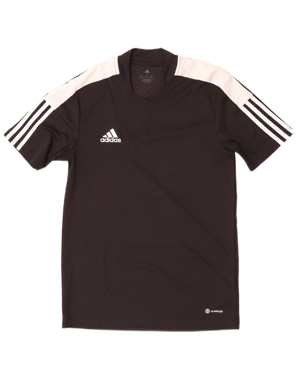 Adidas Herren Aeroready T-Shirt Top Small Schwarz Colourblock Polyester
