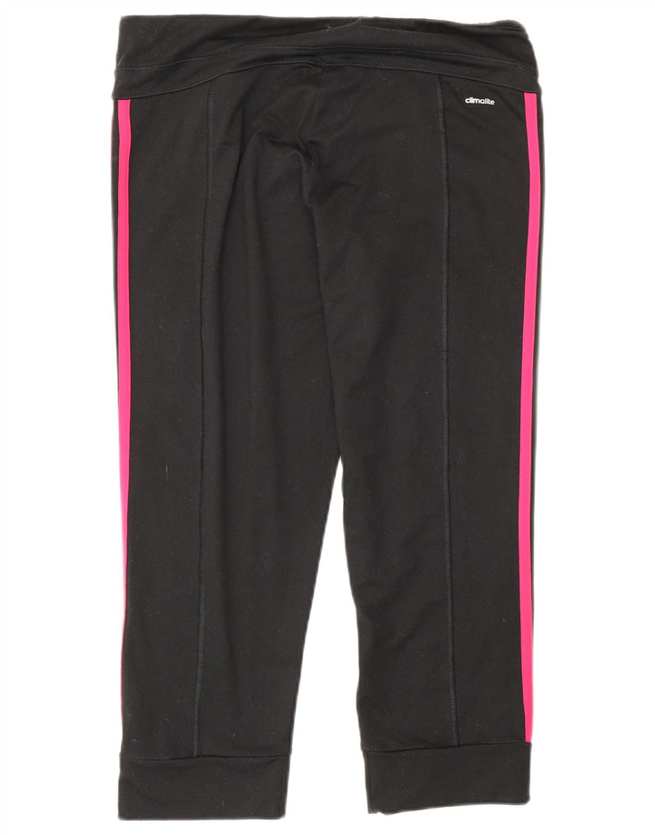 Adidas Damen Climalite Capri Leggings UK 12/14 Medium Schwarz Polyester