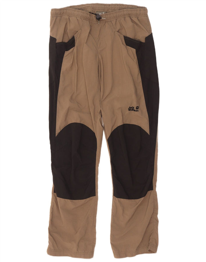 Jack Wolfskin Herren-Wanderhose, Größe M, W32, L33, Braun, Farbblock
