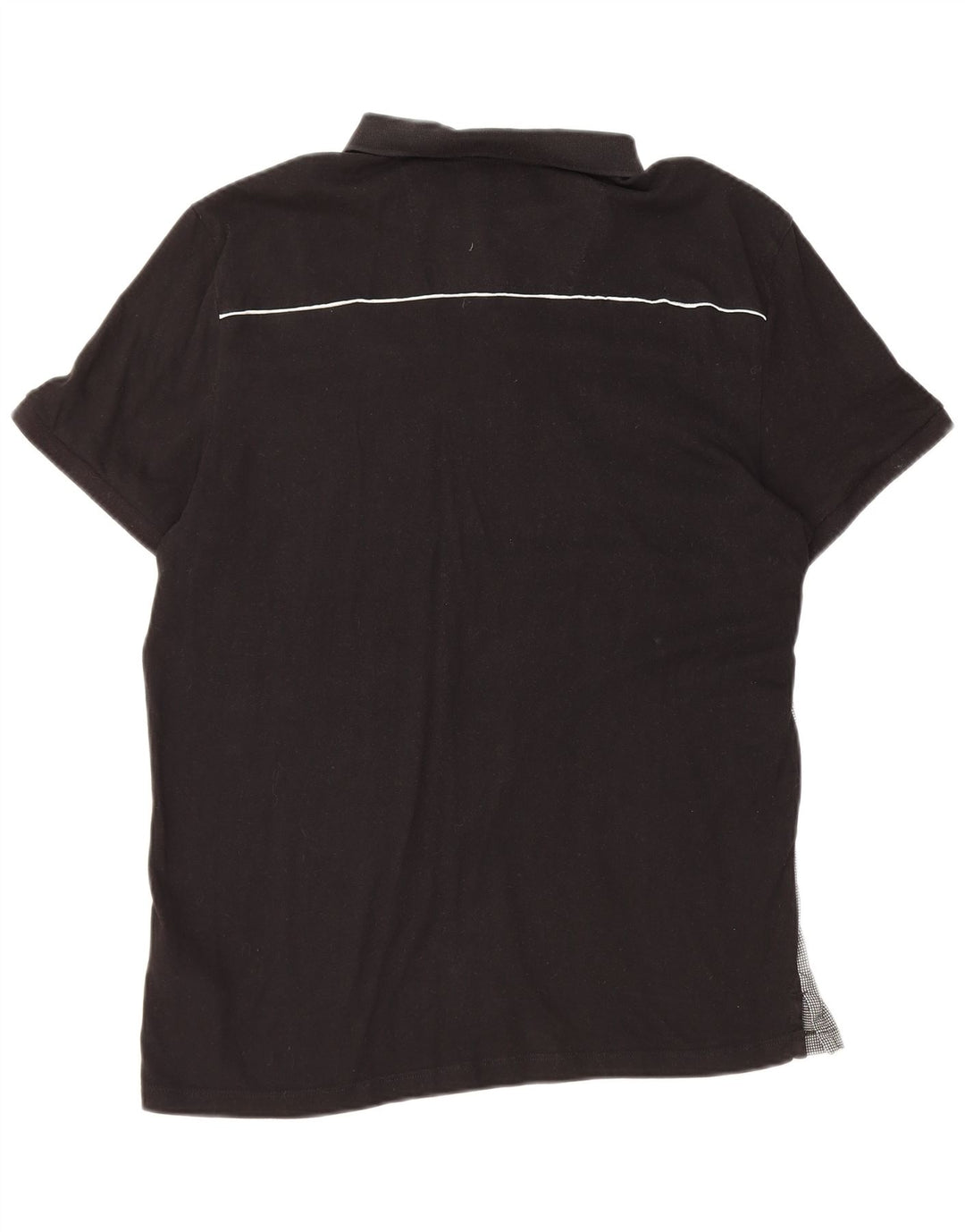 Calvin Klein Herren-Poloshirt, groß, schwarze Farbblock-Baumwolle