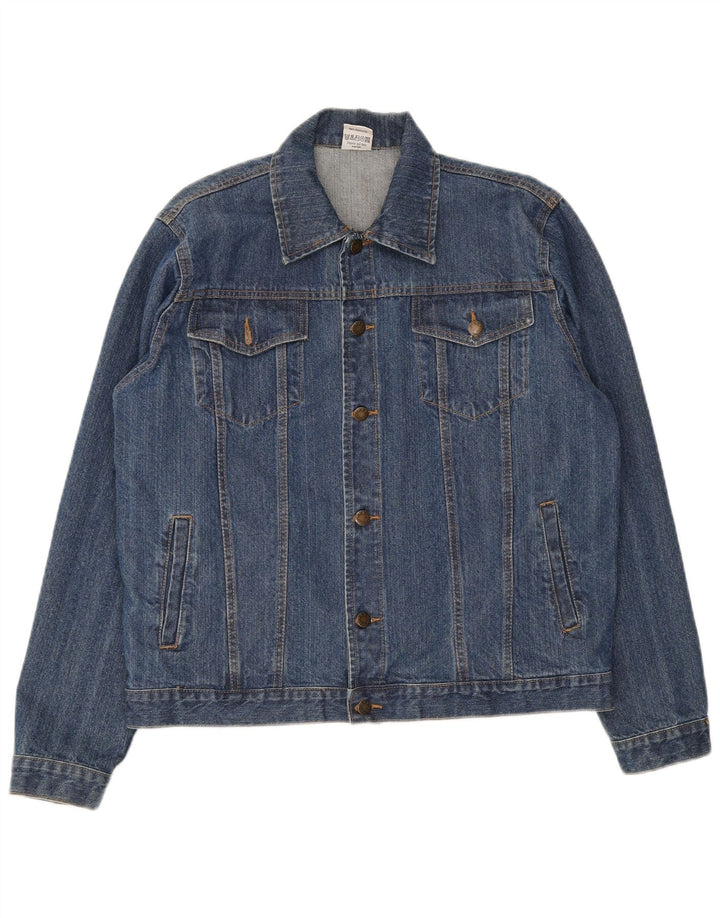 Camargue Herren Jeansjacke IT 48/50 mittelblaue Baumwolle
