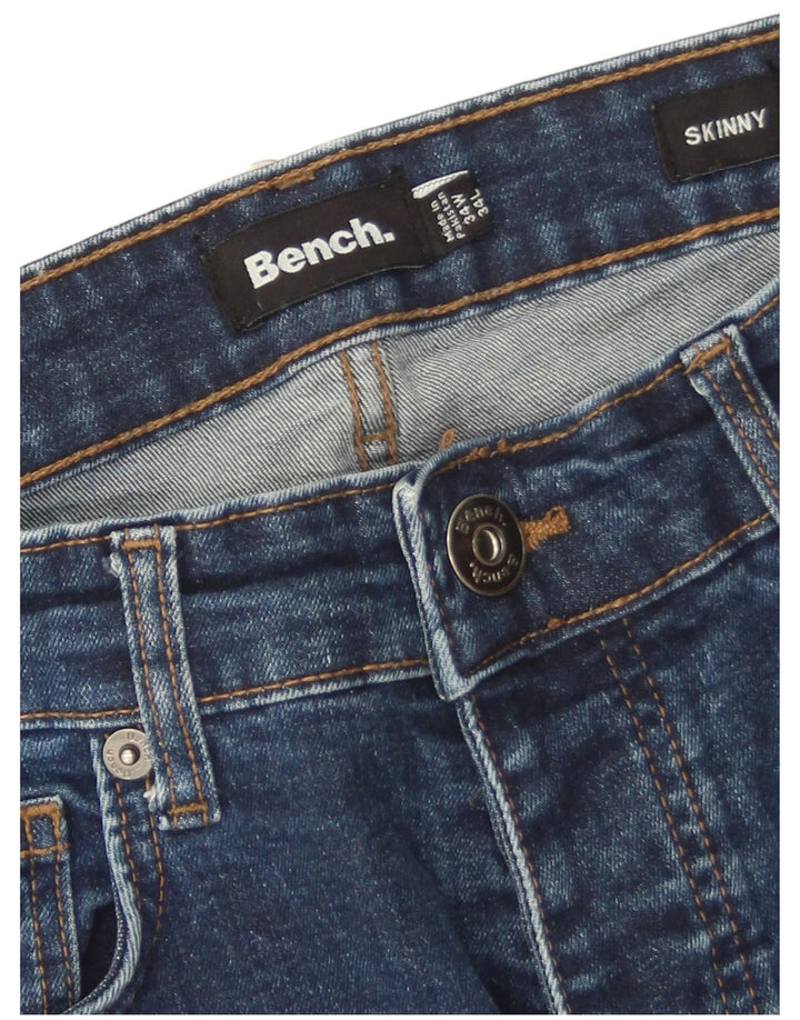 Bench Herren Skinny Jeans W34 L34 Blaue Baumwolle