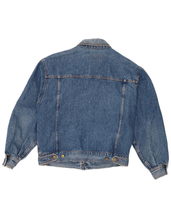 Cacharel Herren Jeansjacke UK 36 Small Blaue Baumwolle