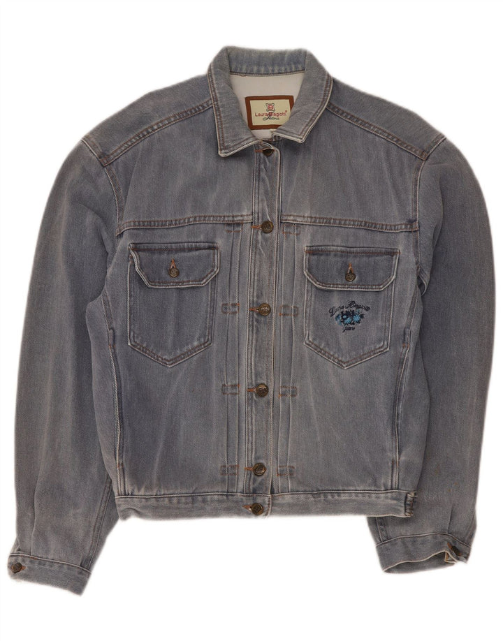 LAURA BIAGIOTTI Damen Jeansjacke UK 16 Large Blau