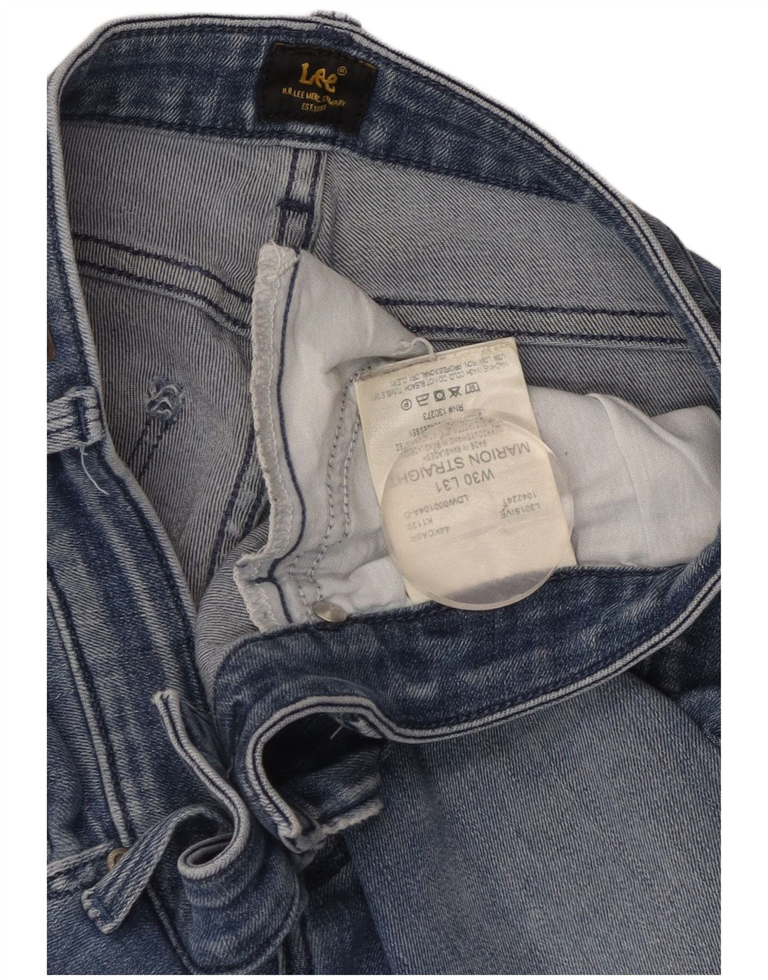Lee Herren Marion Straight Jeans W30 L31 Blaue Baumwolle