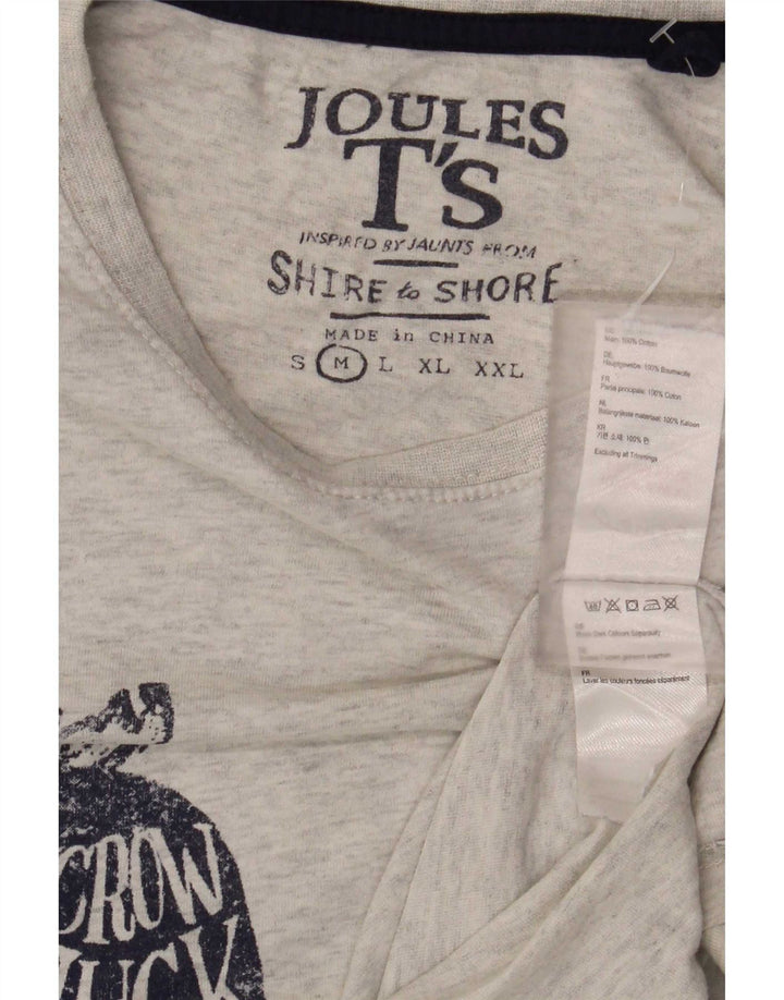 Joules Herren-T-Shirt mit Grafik, mittelgraue Baumwolle