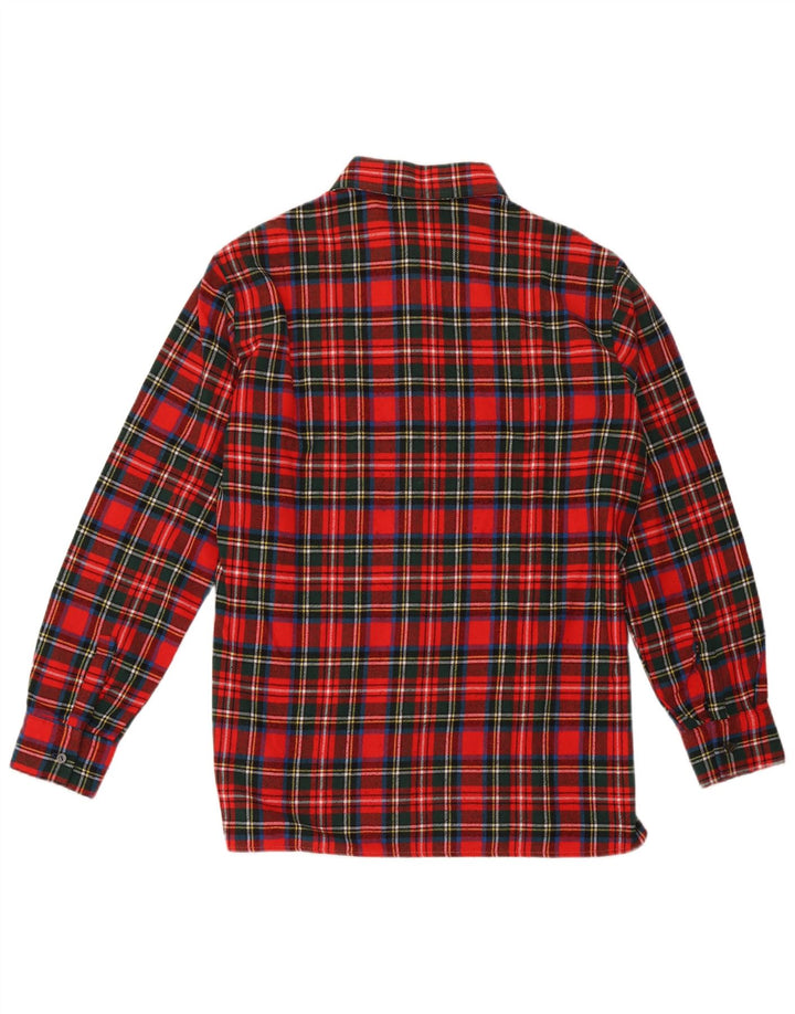 Vintage Herren Flanellhemd groß rot kariert