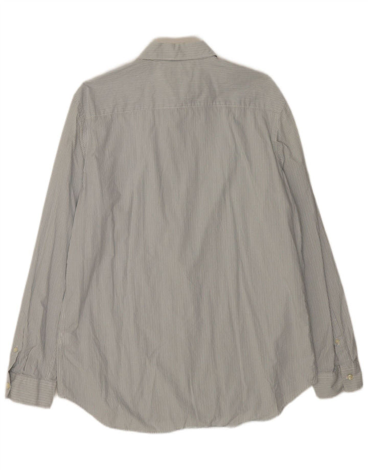 Zara Herren Regular Fit Hemd XL blau gestreift aus Baumwolle