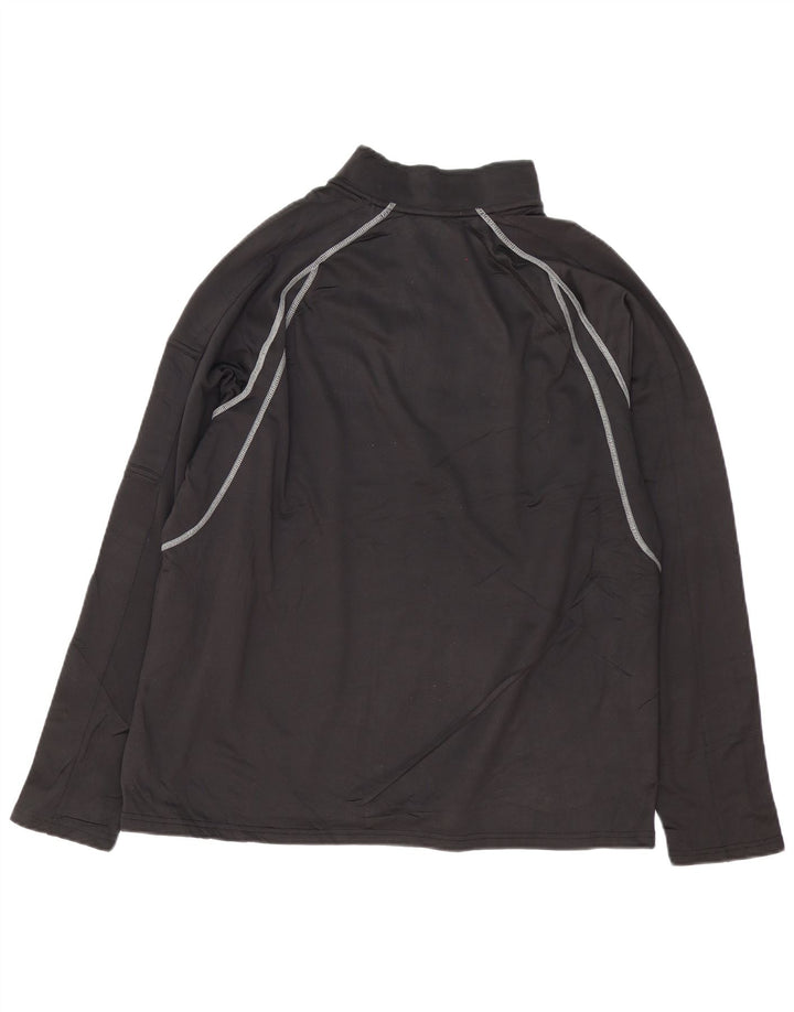 STARTER Herren-Pullover-Trainingsanzugoberteil mit Reißverschluss, XL, schwarz gestreift, Polyester
