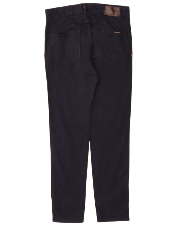 Schmale Freizeithose für Herren von Zara, EU 42, Größe L, W32, L31, Marineblau, Baumwolle