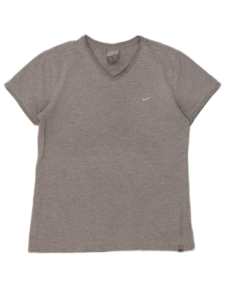 Nike Damen T-Shirt Top UK 10/12 Mittelgrau