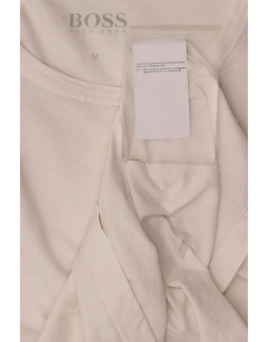 Hugo Boss Damen T-Shirt Top UK 12 Mittelweiße Baumwolle