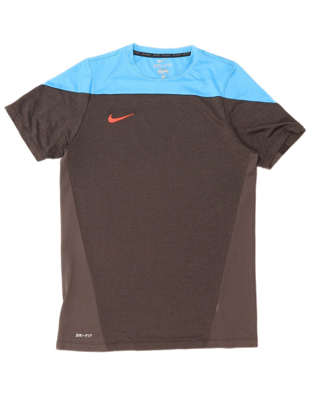 Nike Dri Fit T-Shirt-Oberteil für Herren, mittelgrau, Farbblock