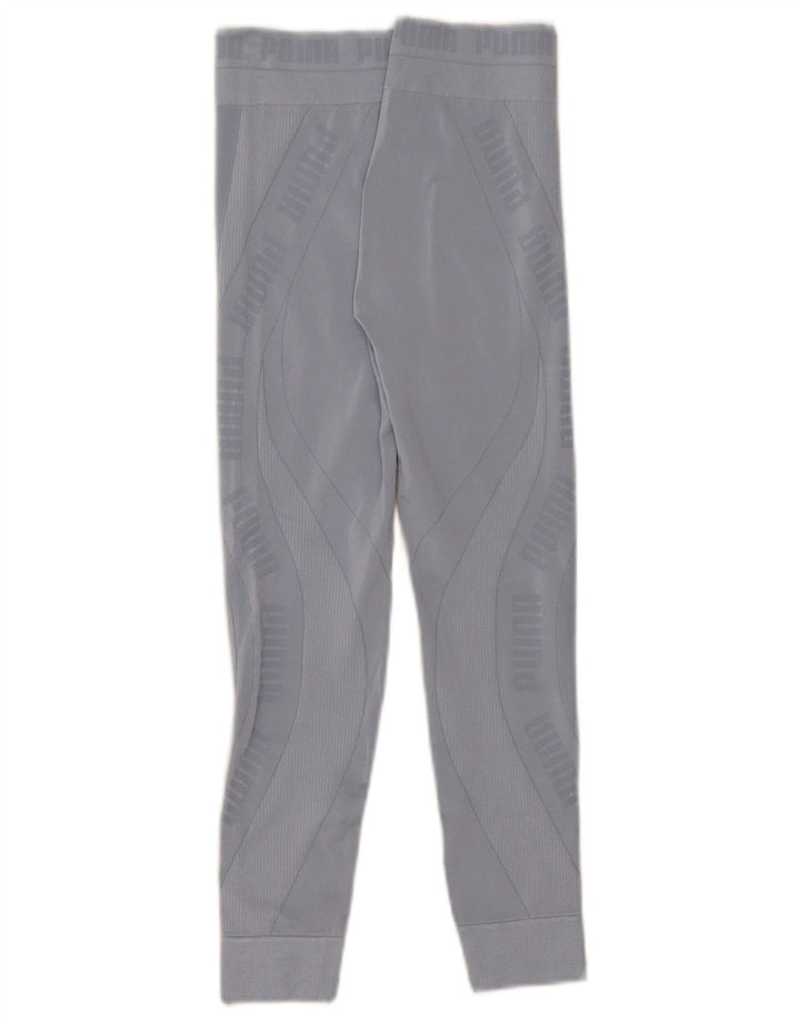 Puma Womens Graphic Leggings UK 8 Small Blau Synthetik