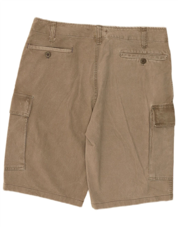 Vintage Herren Cargo Shorts W36 Große Khaki Baumwolle
