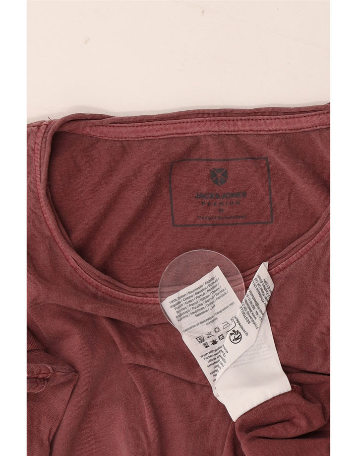 Jack & Jones Herren-T-Shirt-Oberteil, mittlere kastanienbraune Baumwolle