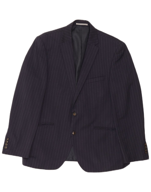 Marks & Spencer Herren-Blazer IT 42 Medium Navy Blue Nadelstreifen