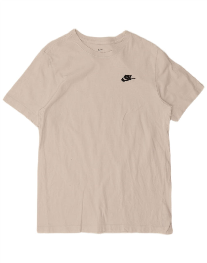 Nike Herren T-Shirt Top aus mittelweißer Baumwolle