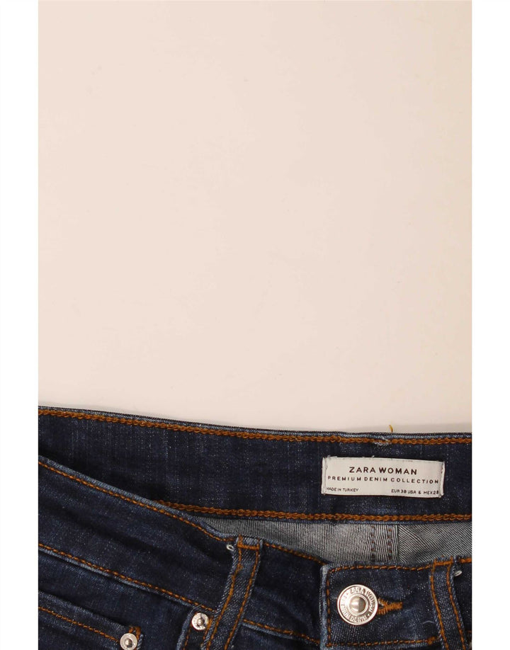 Zara Damen Schlagjeans EU 38 Small W28 L34 Marineblau