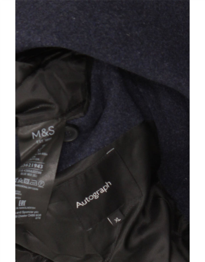 Marks & Spencer Herrenmantel UK 42 XL Marineblaue Wolle