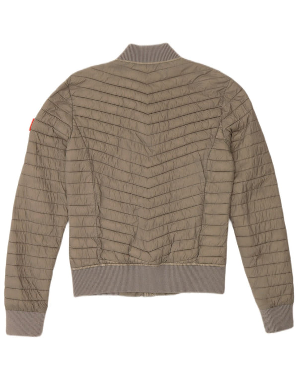 Superdry Damen Wattierte Jacke UK 6 XS Khaki Nylon
