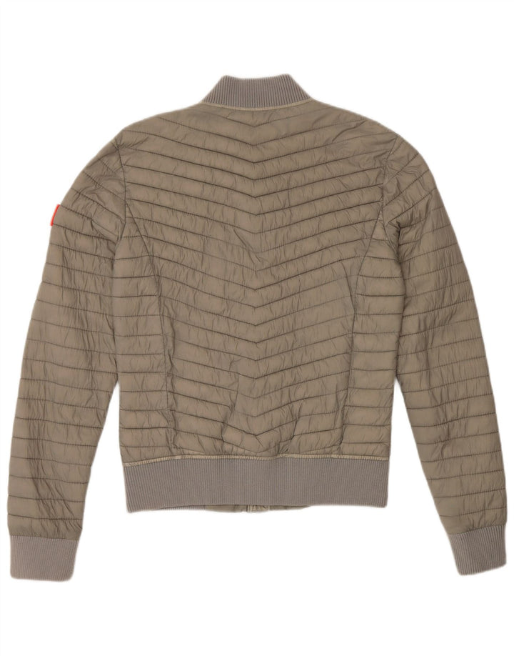 Superdry Damen Wattierte Jacke UK 6 XS Khaki Nylon