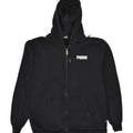 PUMA Mens Zip Hoodie Sweater Medium Black Cotton | Vintage Puma | Thrift | Second-Hand Puma | Used Clothing | Messina Hembry 