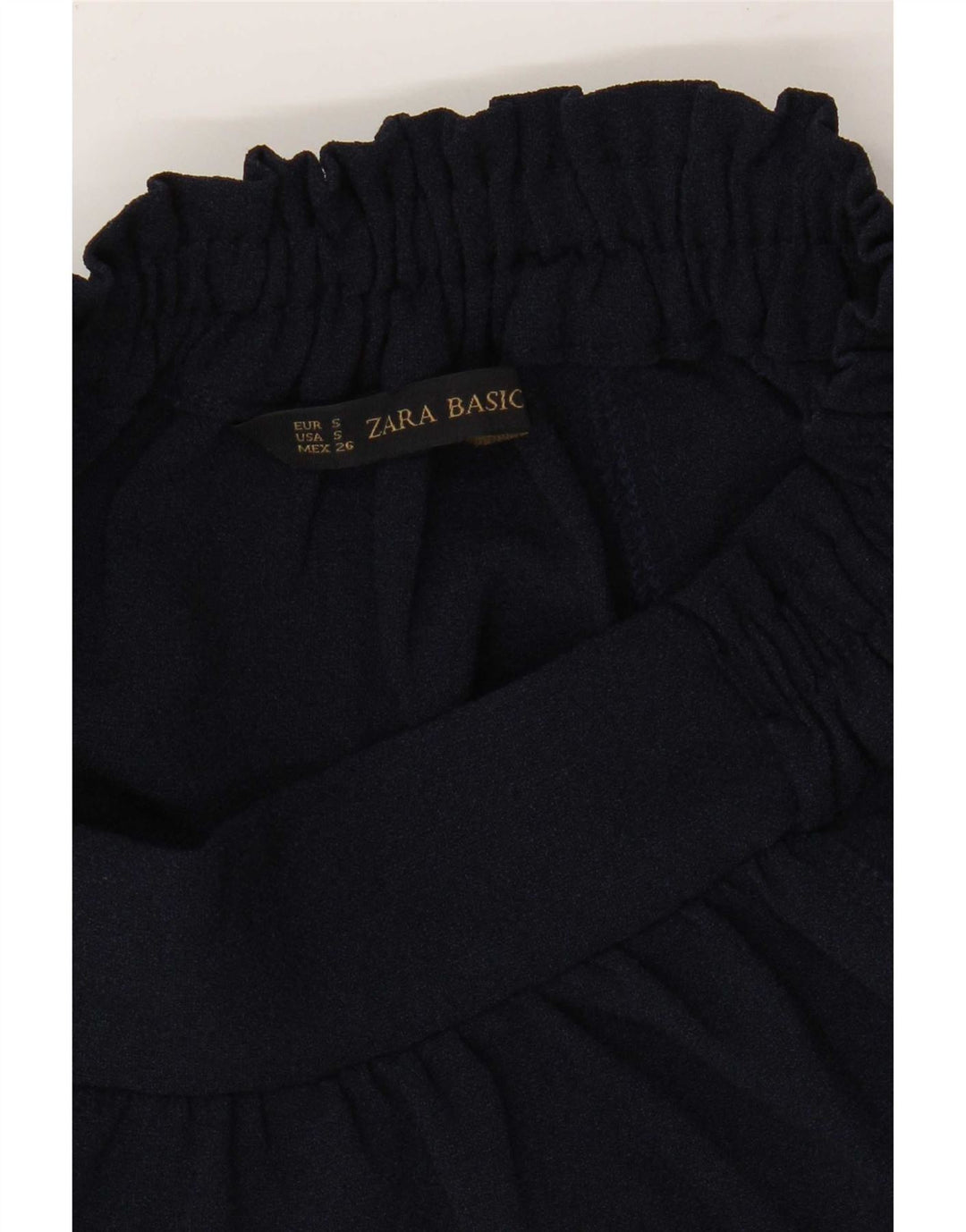 Zara Damen ausgestellter Rock, Größe S, W26, Marineblau, Polyester
