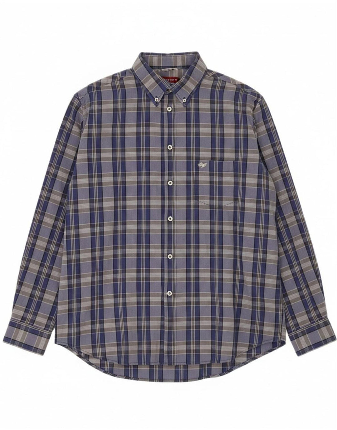 CARRERA Mens Regular Fit Shirt 2XL Blue Check Cotton