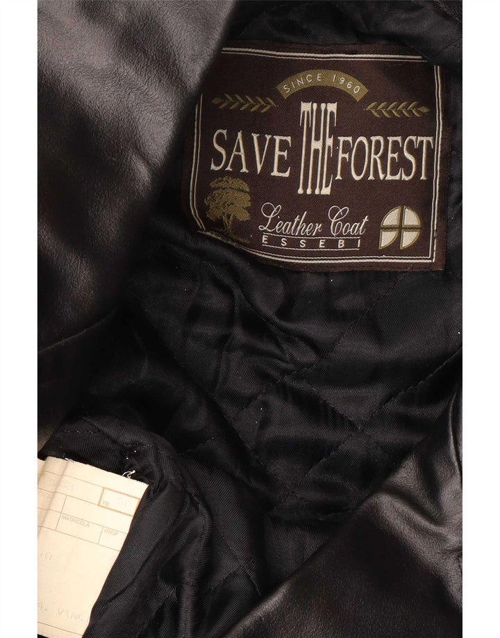 Essebi Herren Lederjacke IT 50 Großes schwarzes Leder