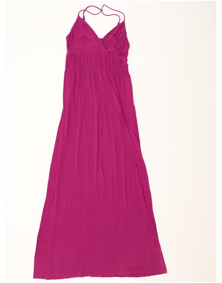 MOSSIMO Womens Sleeveless Maxi Dress UK 12 Medium Maroon Rayon Vintage Mossimo and Second-Hand Mossimo from Messina Hembry 