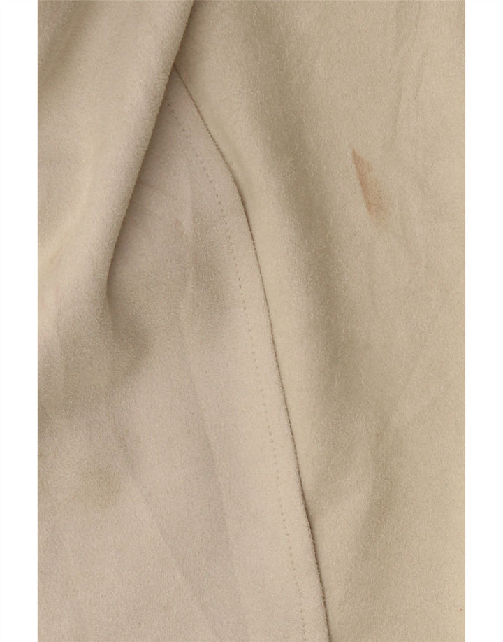 Zara Damen Offener Übergroßer Mantel UK 6 XS Beige Polyester