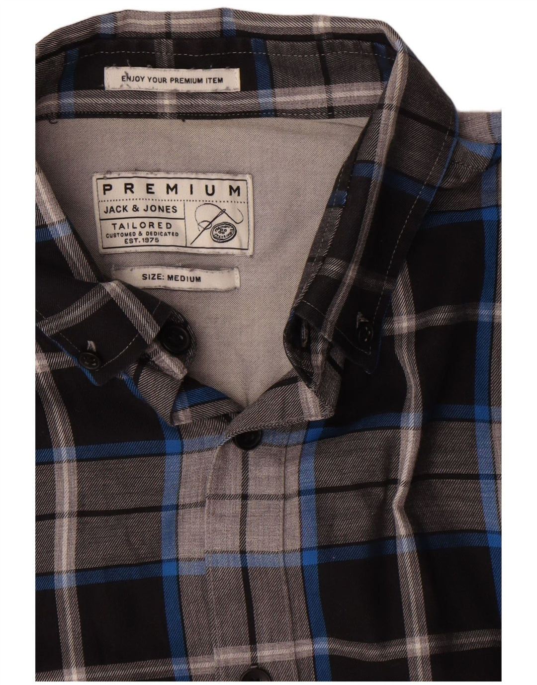 Jack & Jones Herren-Flanellhemd, mittelgroß, mehrfarbig, kariert, Baumwolle