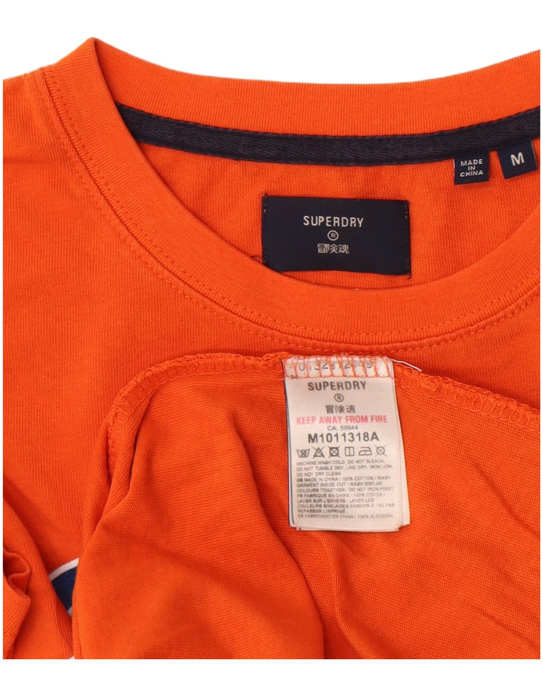 Superdry Herren Grafik-T-Shirt-Oberteil aus mitteloranger Baumwolle