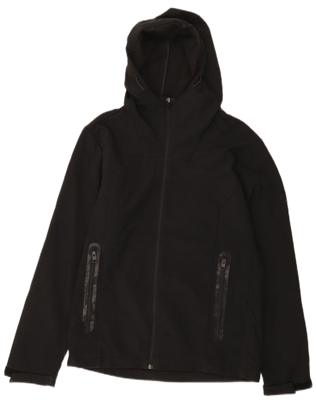 Jack & Jones Herren-Windbreakerjacke mit Kapuze, UK 38, Mittelschwarz, Polyester