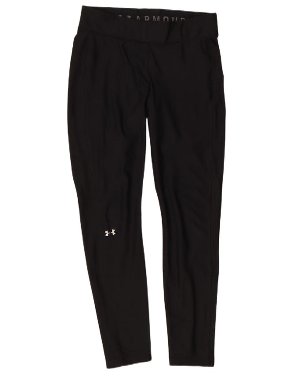 Under Armour Damen Heat Gear Leggings UK 16 Large Schwarz