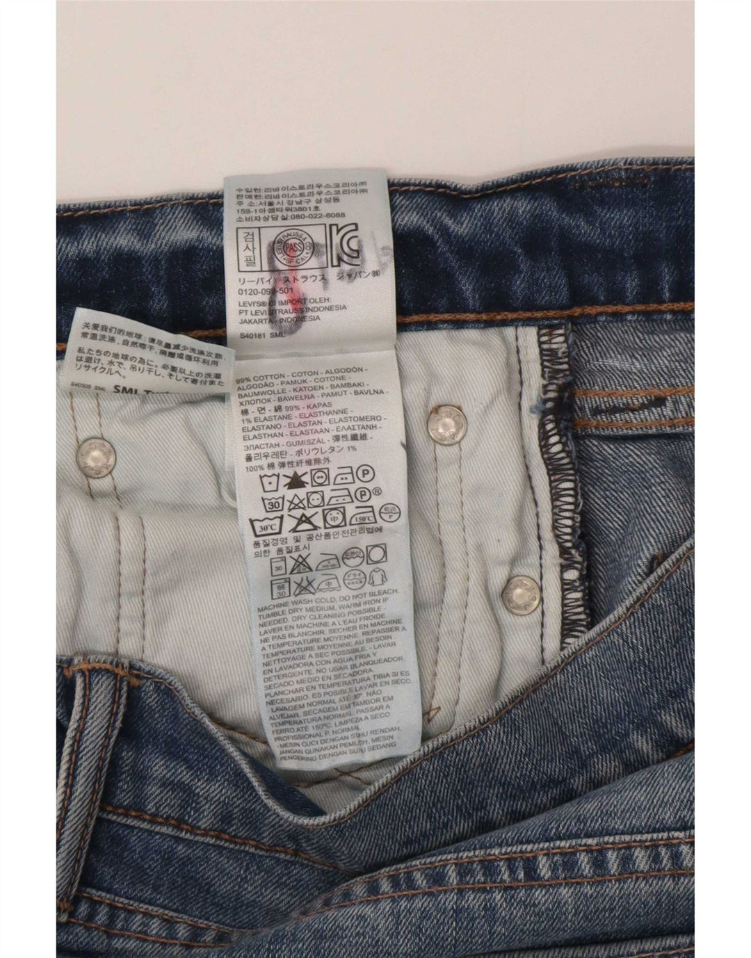 Levi's Herren 511 Tapered Slim Jeans W36 L28 Blaue Baumwolle