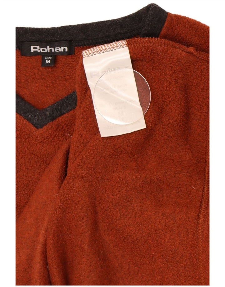 Rohan Herren-Fleece-Oberteil, langärmelig, mittelbraunes Polyester