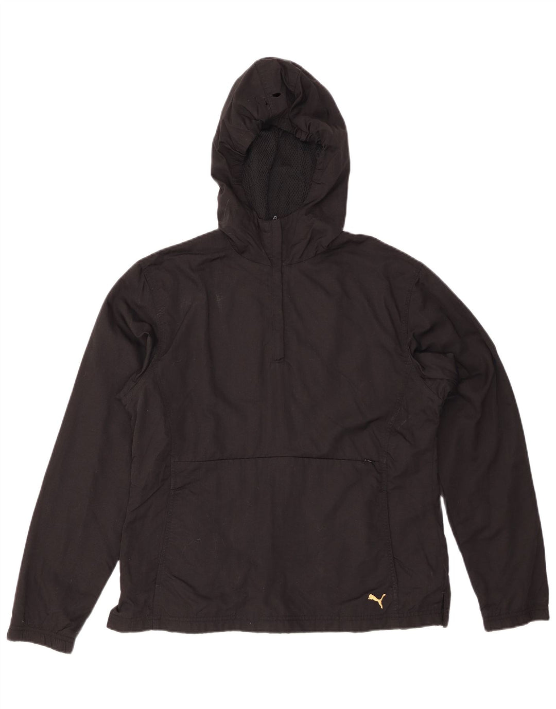 PUMA Damen Anorakjacke mit Kapuze, UK 14, großes schwarzes Nylon