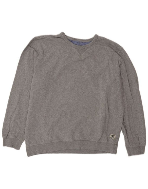 Wrangler Herren-Sweatshirt mit normaler Passform, XL, graue Baumwolle