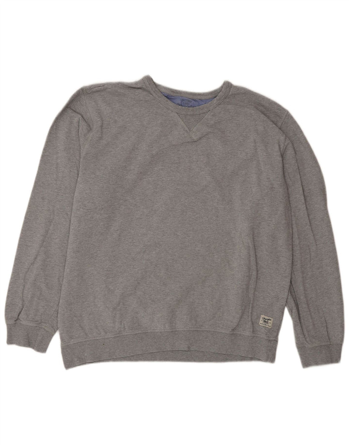 Wrangler Herren-Sweatshirt mit normaler Passform, XL, graue Baumwolle