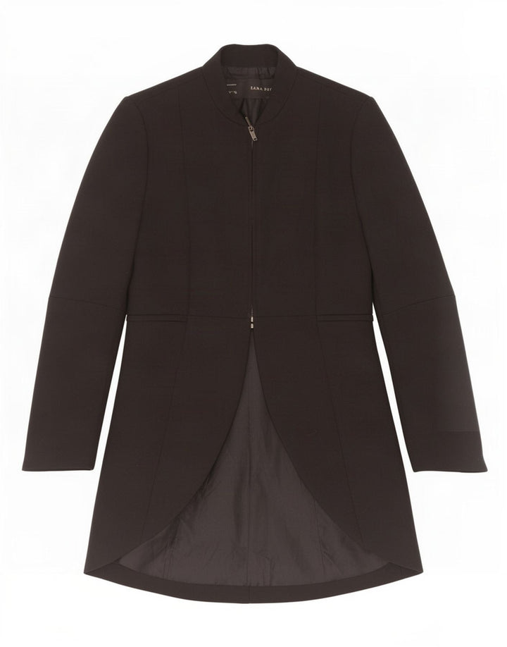 Zara Damen Frack-Blazer mit durchgehendem Reißverschluss, Gr. 10, Schwarz