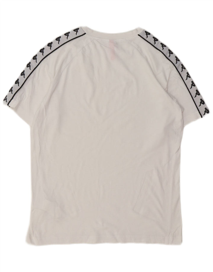 Kappa Herren-T-Shirt mit Grafik, Größe S, weiße Baumwolle