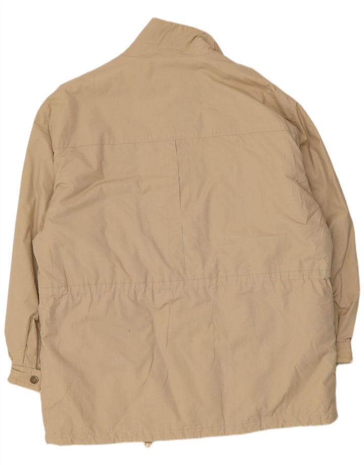 Vintage Herren-Windbreaker-Mantel IT 58 4XL Beige Polyester